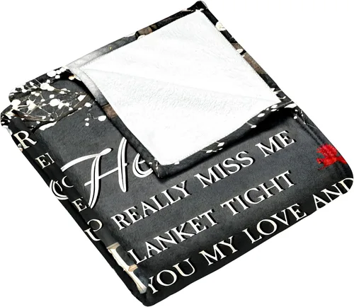 Vista 3 de Manta Conmemorativa Personalizada, Enviando Abrazos desde el Cielo, Manta Conmemorativa para Miembros de la Familia, Abuelos, Mamá, Papá, Hermanos