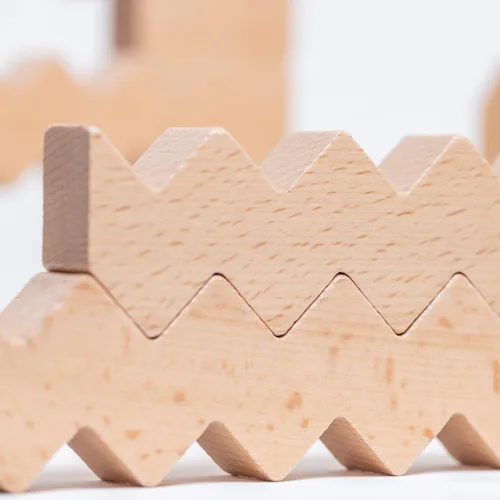 Vista 2 de Polydron Educational Advantage - Bloques en zigzag - Juguete apilable de motor fino STEM de construcción - Juguete educativo de aprendizaje