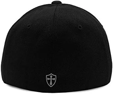 Vista 2 de Crusader Knights Templar Cross - Gorro de béisbol plateado