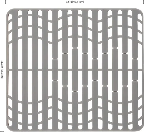 Vista 2 de NICE DAY Tapete para fregadero, protectores de fregadero de cocina, antideslizante, sin PVC, de silicona, pequeño, 12.8 x 11.3 pulgadas
