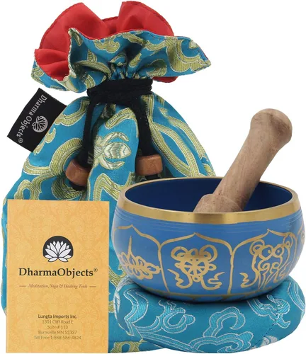 Vista 19 de DharmaObjects Yoga Meditación Buda Cantando Tazón Cojín Mallet Llevar Bolsa Set Regalo