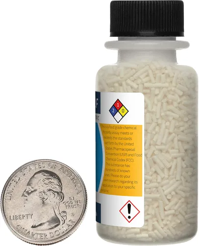 Vista 2 de Sorbato de potasio / botella de 0.5 onzas / 99% puro USP grado alimenticio/micropellets