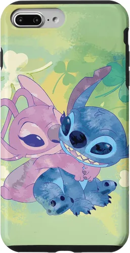 Vista 12 de Disney Stich and Angel Shamrock - Carcasa para iPhone 17, color verde