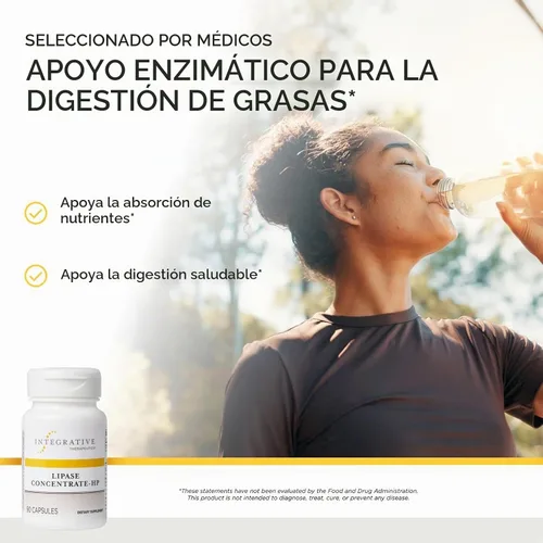 Vista 2 de Integrative Therapeutics - Concentrado de Lipasa HP: Suplemento de Enzimas para la Digestión de Grasas - Absorción de Nutrientes y Apoyo a la Salud