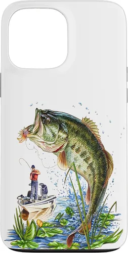Vista 24 de Fishing Graphic Large Mouth Bass Fish - Fisherman Case for iPhone 17
