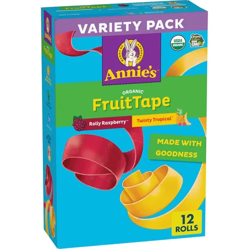 Vista 30 de Bocadillos Orgánicos Building Blocks de Annie's con Sabor a Fruta, Sabores de Frutas Variados, Sin Gluten, 10 Bolsas, 7 oz Formas de bloques