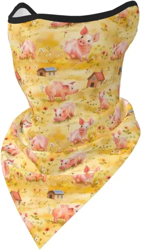Vista 11 de Polaina para el cuello, bandanas para hombres y mujeres, cubierta de bufanda para la cara con rayos UV, con agujero para las orejas, máscara facial