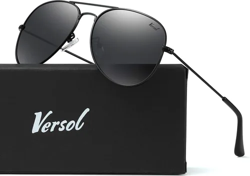 Vista 2 de Versol Aviador para hombres y mujeres con protección UV400, lentes de sol polarizados ligeros de aviador