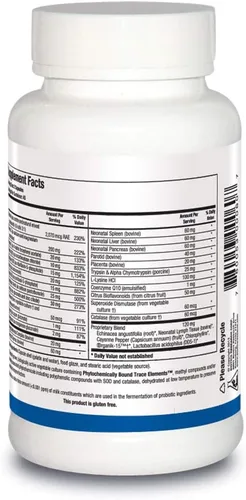 Vista 2 de BIOTICS RESEARCH Bio Immunozyme Forte Multivitamínico/mineral para apoyar la función inmune normal y saludable, equinácea, pimienta de cayena