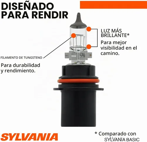Vista 5 de Bombilla de faros halógenos XtraVision SYLVANIA 9003 (también compatible con H4), (paquete de 2), 9004