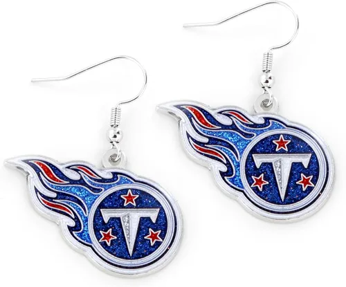 Vista 14 de aminco NFL - Aretes deslumbrantes con purpurina para mujer