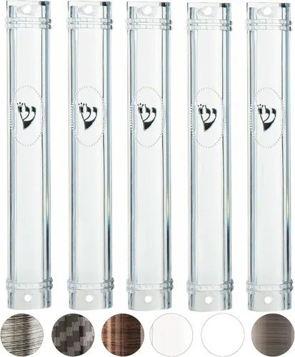Vista 12 de SUPER STAM MEZUZAH CASE Holder (shidell) - Espinillera plateada semirunda de plástico semircular de goma impermeable corcho lote de 5
