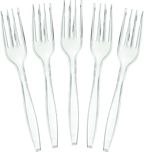 Vista 7 de Plasticpro Cuchillos desechables de plástico transparente, utensilios pesados, paquete de 50