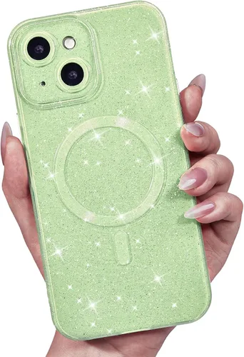 Vista 24 de LoeoeL Funda para iPhone 12 con Purpurina Compatible con Magsafe, Femenina Linda Brillante Magnética Mag Safe Bonita Funda para Teléfono