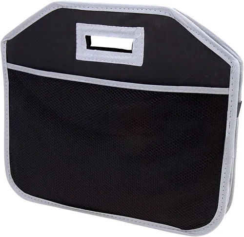 Vista 2 de USA CASH AND CARRY - Organizador de maletero plano plegable 2 en 1, juego de 2 piezas para coche, SUV, camión, color negro PrimeTrendz