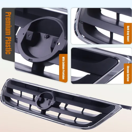 Vista 3 de CarPartsDepot Parrilla Rejilla Compatible con Nissan Altima (2002-2004 Altima de 4 Puertas)