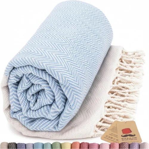 Vista 67 de Toalla de baño turca, 100% algodón, 71 x 39 pulgadas, beige arpa