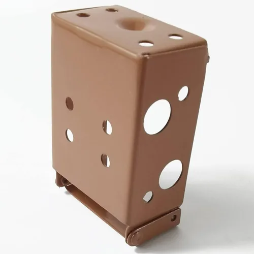Vista 3 de 6 soportes para persianas de 2.5 pulgadas, soporte de montaje de caja de perfil bajo para persianas de ventana (marrón)
