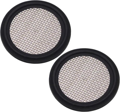 Vista 14 de DERNORD Junta sanitaria FKM de 2" con pantalla de acero inoxidable - Abrazadera triple trébol (paquete de 1) (6 mallas)