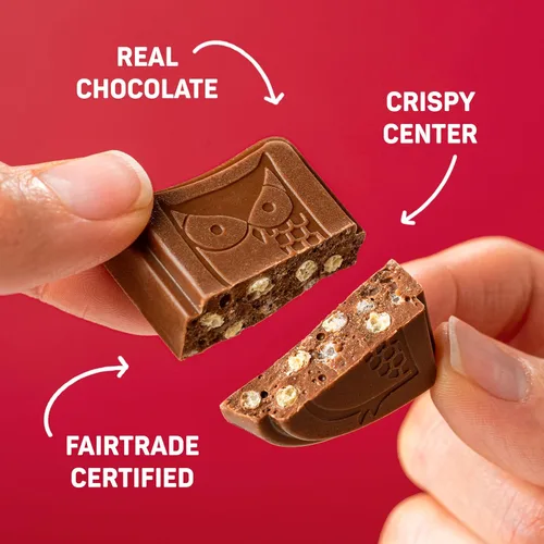 Vista 5 de AWAKE - Bocaditos de chocolate con cafeína - Chocolate con leche crujiente, 50 piezas - 50 mg de cafeína - Dulces envueltos individualmente