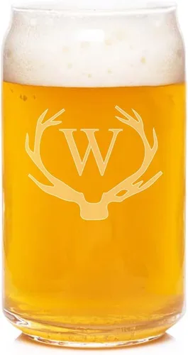 Vista 25 de Abby Smith Antler - Copa de cristal con grabado inicial