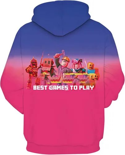 Vista 2 de Sudaderas con capucha con estampado 3D para niños, sudadera con bolsillo para niños y niñas