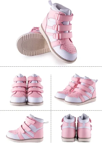 Vista 6 de princepard Zapatos ortopédicos para niños y niños, zapatos correctores de espalda alta con soporte de tobillo y arco para niños y niñas