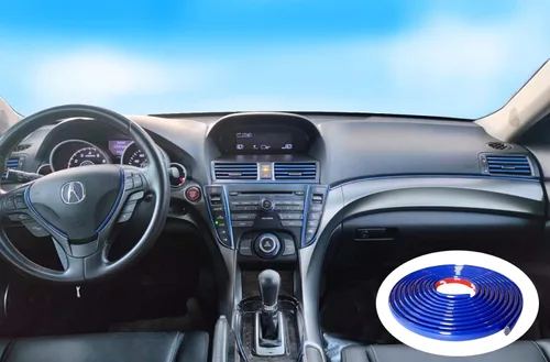 Vista 12 de Azul oscuro para automóvil, moto, bicicleta, autoadhesivo, moldura exterior e interior, universal, parachoques de salpicadero, ventana, puerta
