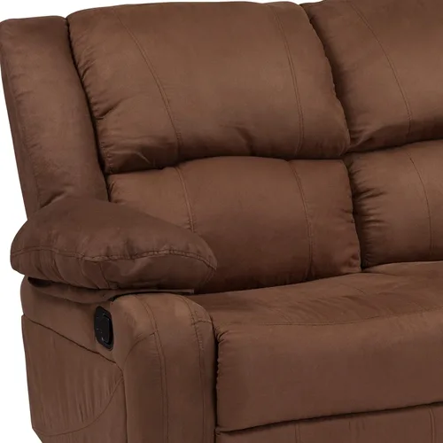 Vista 5 de Flash Furniture - Sofá unipersonal reclinable, Microfibra, Microfibra café chocolate.