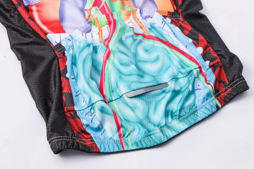 Vista 96 de Weimostar Hombre Ciclismo Jersey Manga Corta Bicicleta Ropa Multicolor Diamante