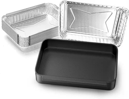 Vista 14 de Uniflasy Bandeja de Grasa con Bandeja Colectora y Forro de Papel Aluminio Universal Compatible con Nexgrill, Dynaglo, Cuisinart, Charbroil, Kenmore
