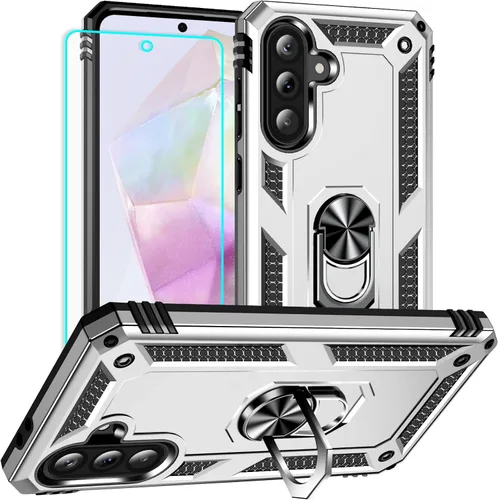 Vista 8 de Yiakeng Funda para Galaxy A32 5G, Samsung A32 5G, fundas protectoras de grado militar con anillo para Samsung Galaxy A32 5G (verde militar)