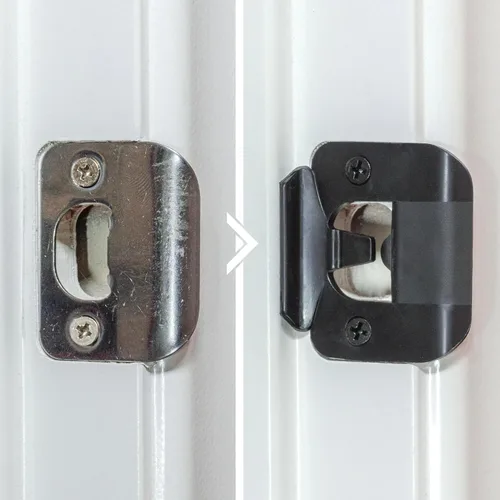 Vista 3 de BrainExploder Placa de Golpe Silenciadora de Puerta – Flexible, Solución Eliminadora de Ruido para Pestillos Ruidosos Se Ajusta Sin