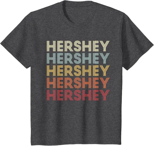 Vista 23 de Hershey Pennsylvania Hershey PA Retro Camiseta de texto vintage, Azul
