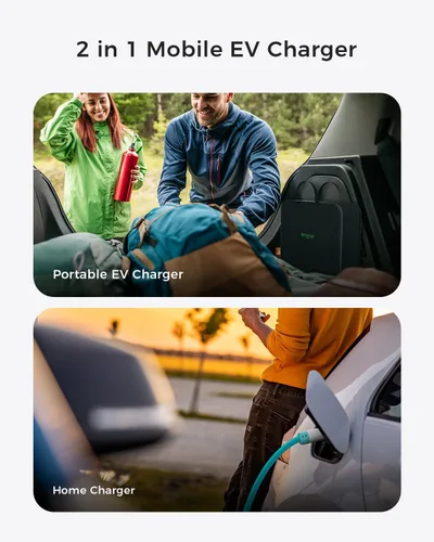 Vista 8 de Cargador EV de nivel 2, estación de carga EV portátil de 40A 240V para el hogar, cargador de vehículo eléctrico con corriente ajustable programada