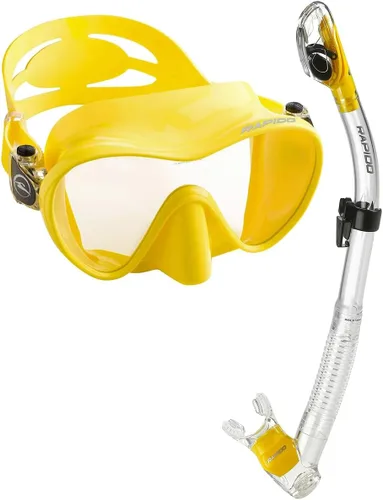 Vista 10 de Phantom Aquatics Juego de esnórquel sin marco con máscara de snorkel Negro