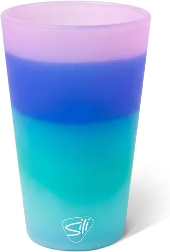 Vista 11 de Silipint Vaso de pinta de silicona de 16 oz – Vaso de silicona reutilizable irrompible sin BPA – Flexible apto para lavavajillas, microondas