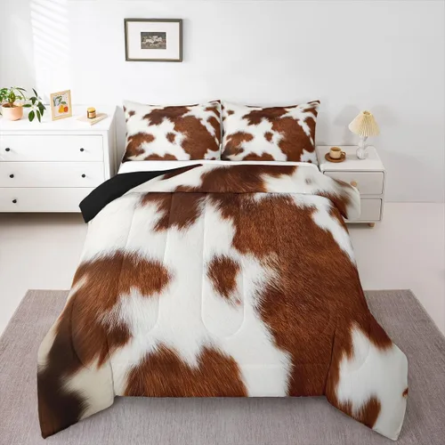 Vista 36 de Juego de ropa de cama rústica de granja color verde azulado con puerta de granero de madera, edredón de plumas tamaño Queen, decoración occidental