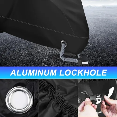 Vista 3 de XYZCTEM Funda para motocicleta – Bolsa de almacenamiento impermeable para exteriores, hecha de material Oxford, se adapta a todos los motores