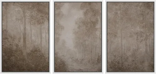 Vista 19 de SIGNWIN Lienzo enmarcado para pared, juego de arte de campos pastorales, flores silvestres, campo rústico, paisaje, floral, ilustraciones modernas