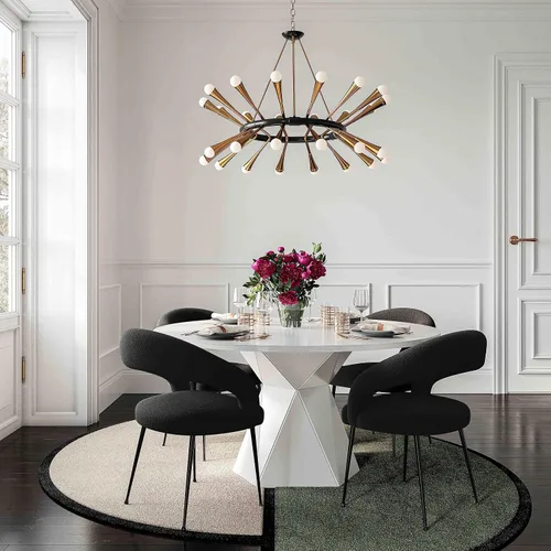 Vista 2 de Tov Furniture Silla de comedor Rocco Black Boucle