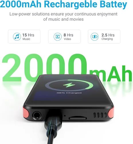 Vista 7 de MECHEN 96GB Reproductor de MP3 MP4 de Alta Capacidad Android, Pantalla Táctil de 4", Bluetooth + WiFi, Altavoz Integrado, Soporta Spotify, Amazon