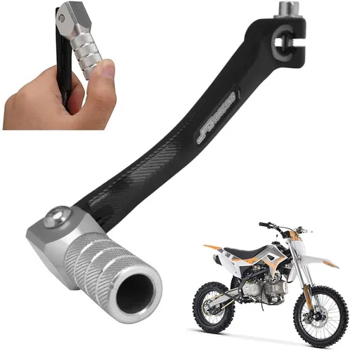 Vista 8 de JFG RACING Palanca de cambio plegable para motocicleta, pedal CNC universal para CRF XR RM KX KLX TTR PW SSR Apollo TAO TAO SDG 50cc - 125cc Dirt