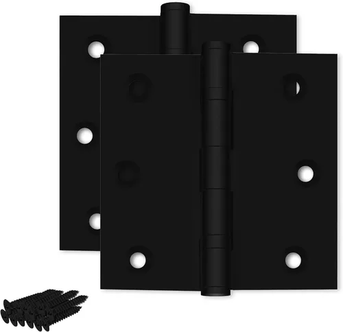 Vista 23 de Solid Brass Door Hinge Heavy Duty Ball Bearing 3.5 x 3.5 Inch - Set of 2 Hinges (Antique Brass)