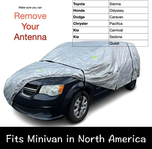 Vista 3 de Urby Funda para automóvil Toyota Sienna y cubierta para automóvil Odyssey, solución impermeable definitiva, ajuste ideal como funda