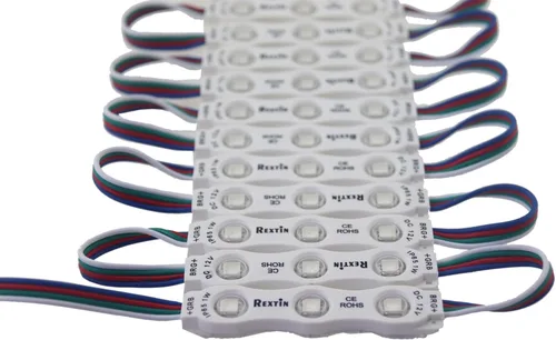 Vista 2 de Super brillante 200 unids 3 LED módulo escaparate luces multicolor 5050 5730 SMD impermeable luz decorativa para letreros de letras escaparate