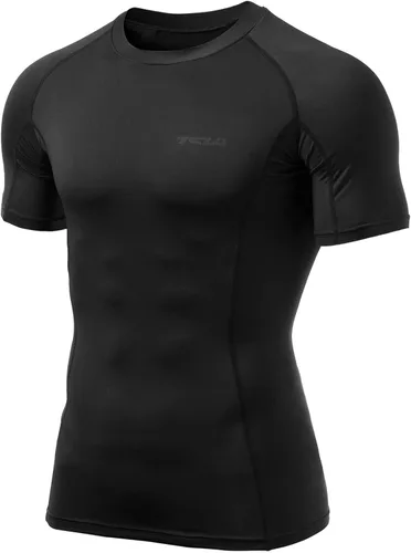 Vista 8 de TSLA - Paquetes de 1 o 3 camisetas de compresión para hombre, FPU 50+, de secado rápido, de manga corta, camiseta de entrenamiento atlético