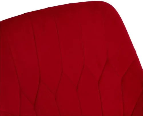 Vista 8 de LuxenHome - Sillas modernas de terciopelo con acento, mecedora tapizada roja, sillas de comedor, sofá individual, silla con brazo para sala