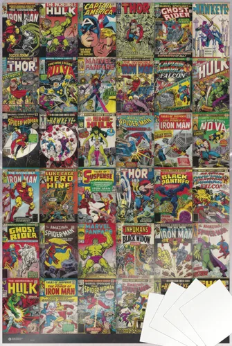 Vista 8 de POSTER STOP ONLINE Marvel Comics - Póster impreso (collage de 36 portadas clásicas de Marvel Comics) (tamaño: 24 x 36 pulgadas) (póster laminado)