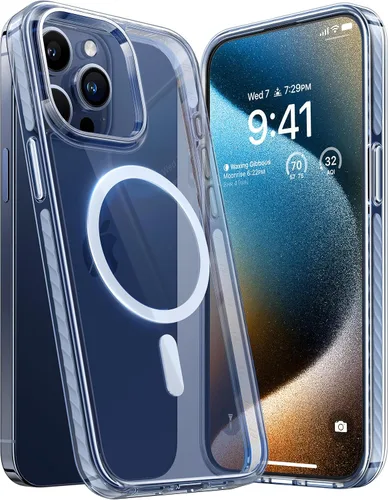 Vista 10 de TORRAS Funda Mate Mejorada para Estuche iPhone 14 Pro,[Protección de Grado Militar 12FT][Compatible con MagSafe] Cubierta de Teléfono Translúcida